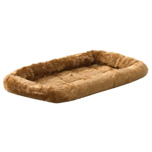 Лежак для кошек, для собак Midwest QuietTime Faux Fur Deluxe Bolster 56х38х8 см (фото modal nav 1)