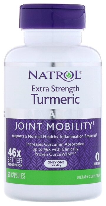 Антиоксидант Natrol Turmeric Extra Strenght (60 капсул) (фото modal 1)