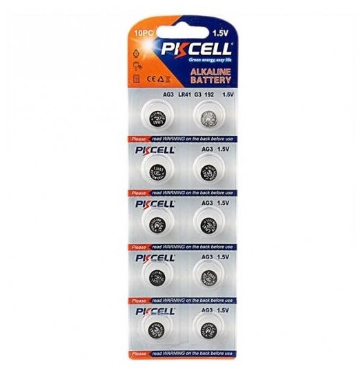 Батарейка PKCELL Super Akaline Button Cell AG3 (фото modal 1)