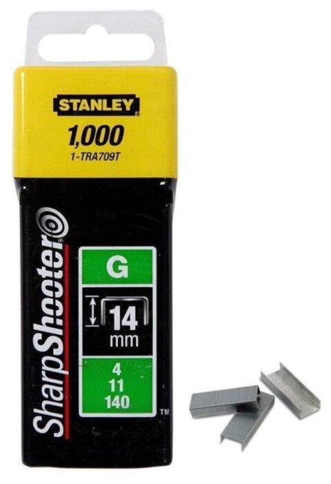 Скобы STANLEY 1-TRA709T тип 57 для степлера, 14 мм (фото modal 1)
