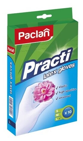 Перчатки Paclan Practi латексные (фото modal 1)