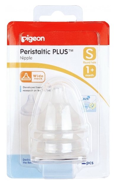 Соска Pigeon Peristaltic PLUS S 1м+ 2шт. (фото modal 2)