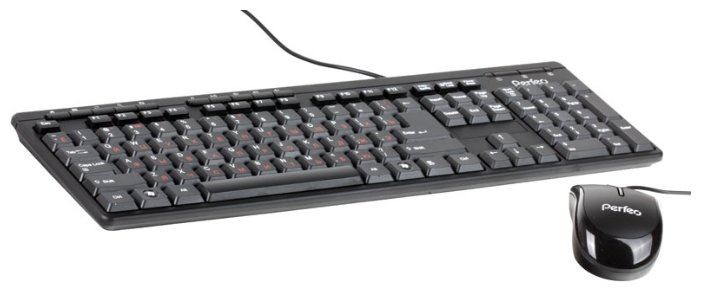 Клавиатура и мышь Perfeo PF-618/89 Black USB (фото modal 1)