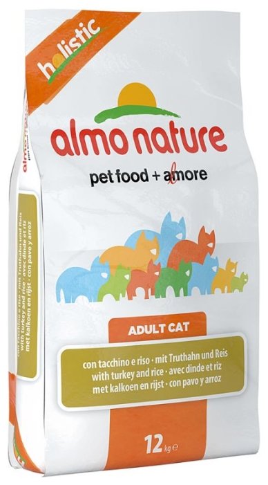 Корм для кошек Almo Nature (12 кг) Holistic Adult Cat Turkey and Rice (фото modal 1)