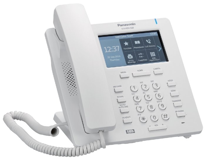 VoIP-телефон Panasonic KX-HDV330 белый (фото modal 1)