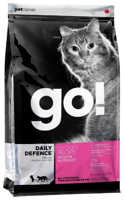 Корм для кошек GO! (7.26 кг) Daily Defence Chicken Cat Recipe (фото modal 1)