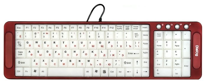 Клавиатура Dialog KK-L04U Red USB (фото modal 1)