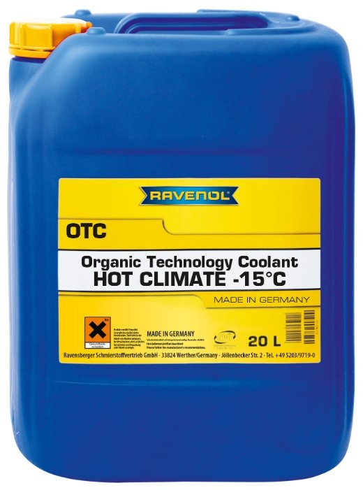 Антифриз Ravenol OTC Organic Technology Coolant HOT CLIMATE -15°C, (фото modal 4)