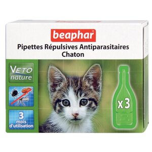 Beaphar Капли Био от блох, клещей и комаров для котят 3 пипетки (фото modal nav 1)