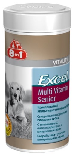 Добавка в корм 8 In 1 Excel Multi Vitamin Senior для стареющих собак, (фото modal 1)