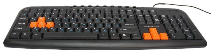 Клавиатура NAKATOMI KN-11U Black-Orange USB (фото modal 3)