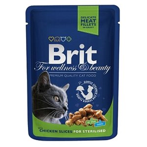 Корм для кошек Brit Premium Pouches for Sterilised (фото modal nav 1)