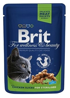 Корм для кошек Brit Premium Pouches for Sterilised (фото modal 1)