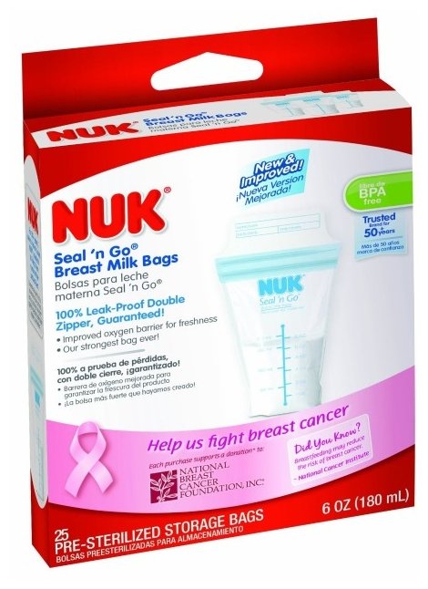 NUK Пакеты для хранения грудного молока 180 мл (фото modal 2)