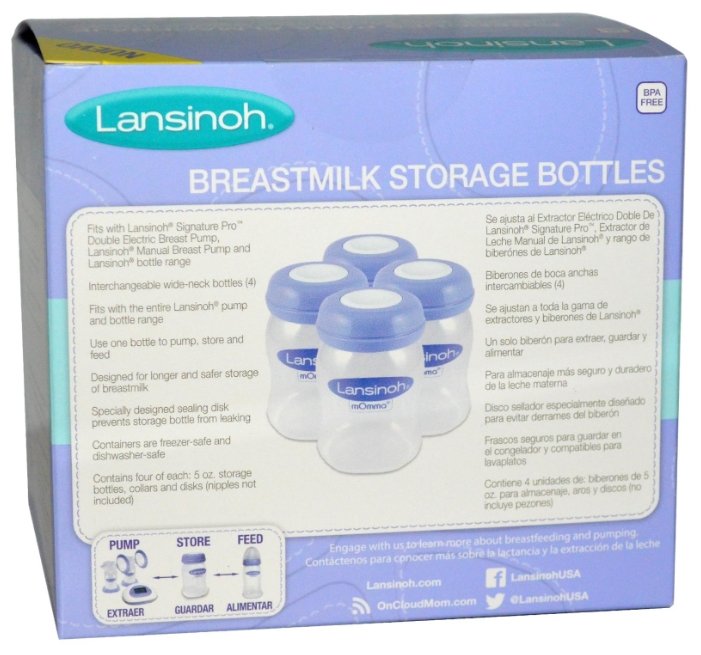 Lansinoh Бутылочки для хранения грудного молока 160 мл (фото modal 4)