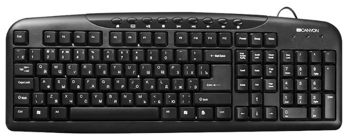 Клавиатура Canyon CNE-CKEY2-RU Black USB (фото modal 1)