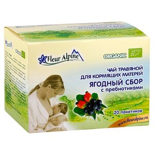 Чай для кормящих матерей Fleur Alpine Ягодный сбор с пребиотиками 20 шт. (30 г) (фото modal nav 1)