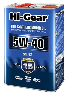 Моторное масло Hi-Gear 5W-40 SN/CF 4 л (фото modal 1)