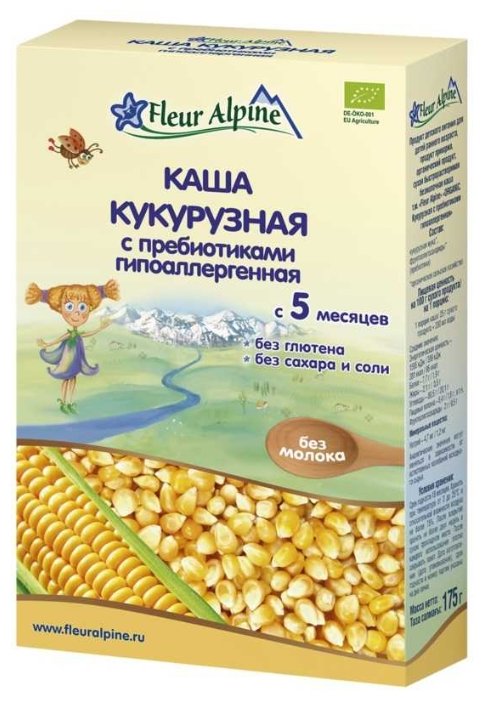 Каша Fleur Alpine безмолочная кукурузная с пребиотиками (с 5 месяцев) 175 г (фото modal 1)