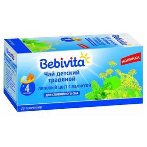 Чай Bebivita Липовый цвет с мелиссой, c 4 месяцев (фото modal nav 1)