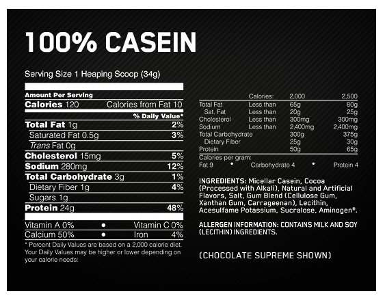 Протеин Optimum Nutrition 100% Casein Gold Standard (1812-1820 г) (фото modal 2)