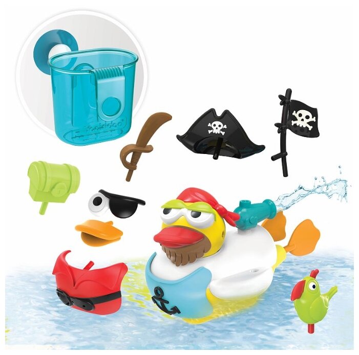 Игрушка для ванной Yookidoo Утка-пират с водометом и аксессуарами (40170) (фото modal 4)