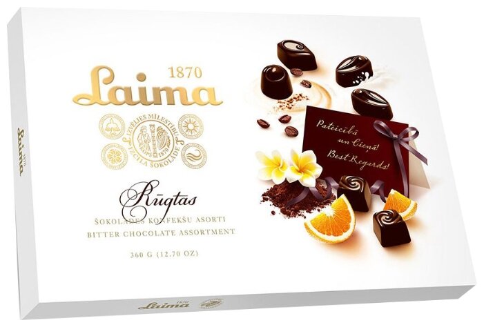 Набор конфет Laima Ассорти, горький шоколад, 360г (фото modal 1)