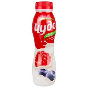 Питьевой йогурт Чудо черника-малина 2.4%, 270 г (фото modal nav 1)