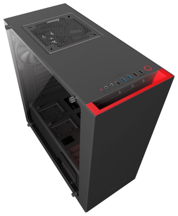 Компьютерный корпус NZXT S340 Elite Black/red (фото modal 2)