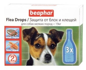 Beaphar Flea Drops для собак мелких пород (3 пипетки) (фото modal 1)
