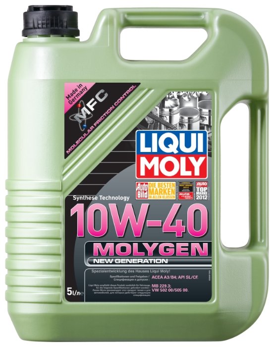 Моторное масло LIQUI MOLY Molygen New Generation 10W-40 5 л (фото modal 1)
