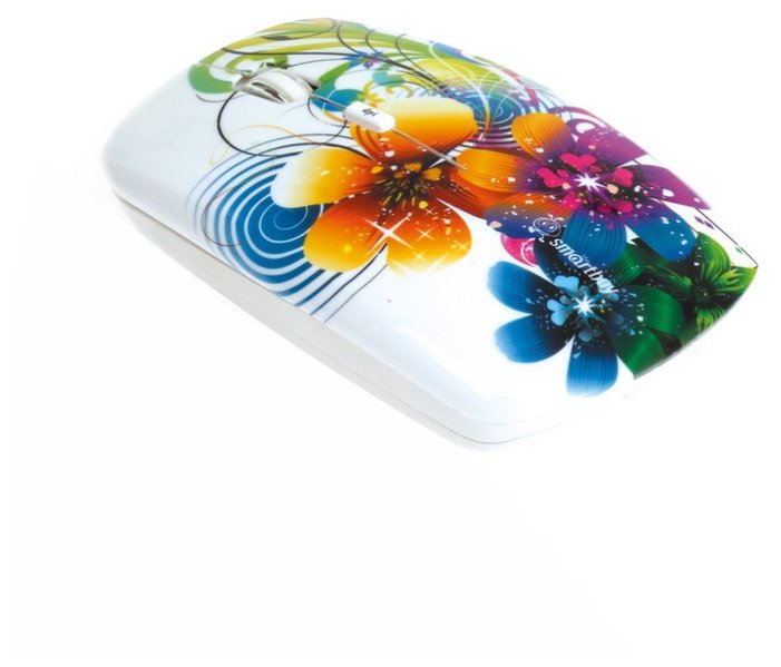 Мышь SmartBuy SBM-327AG-FL-FC Flowers Full-Color Print White USB (фото modal 1)