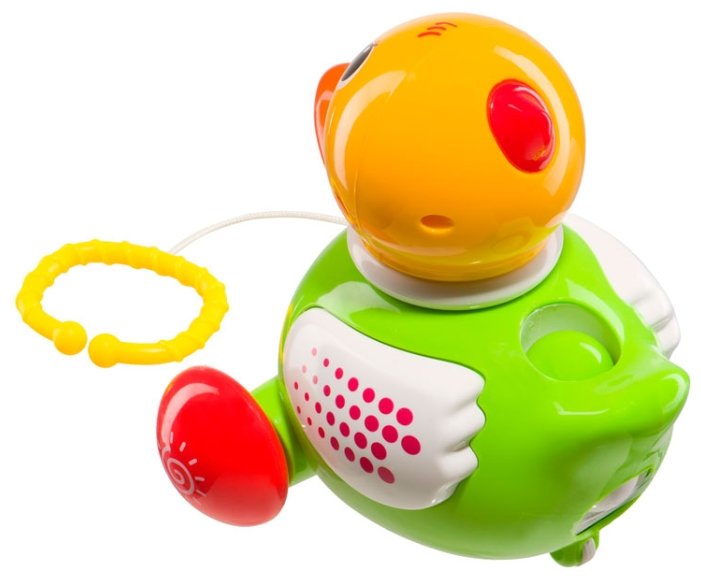 Каталка-игрушка Happy Baby DUCKY (331246) со звуковыми эффектами (фото modal 2)
