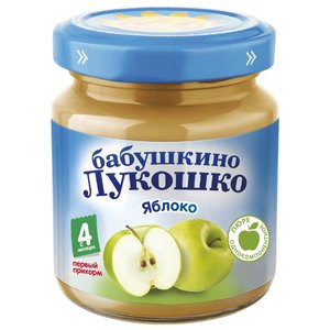 Пюре Бабушкино Лукошко яблоко (с 4 месяцев) 100 г, 1 шт (фото modal nav 1)