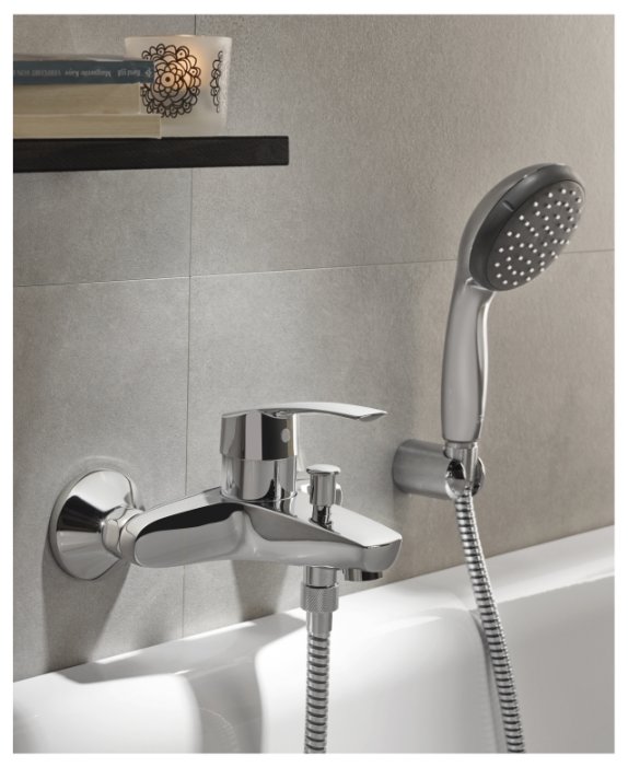 Однорычажный смеситель для ванны с душем Grohe Eurosmart 33300002 (фото modal 3)