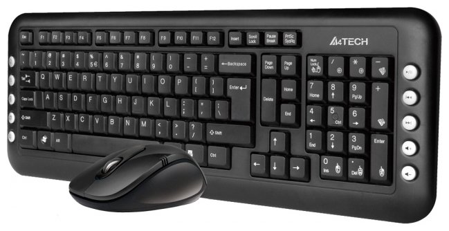 Клавиатура и мышь A4Tech 7200N Black USB (фото modal 1)