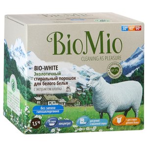 Стиральный порошок BioMio BIO-WHITE с экстрактом хлопка (фото modal nav 1)