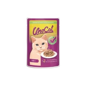 Корм для кошек UnoCat Нежные кусочки с ягненком в соусе (фото modal nav 1)