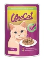 Корм для кошек UnoCat Нежные кусочки с ягненком в соусе (фото modal 1)