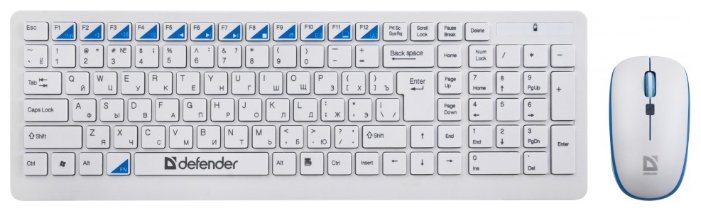 Клавиатура и мышь Defender Skyline 895 Nano White USB (фото modal 1)