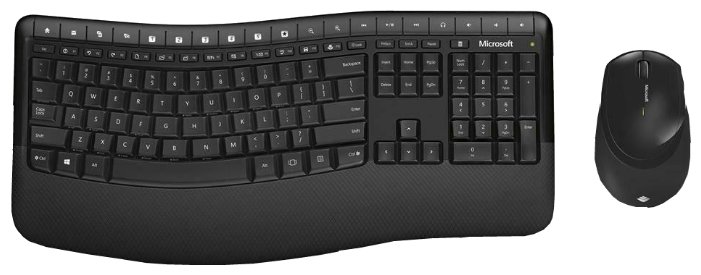 Клавиатура и мышь Microsoft Wireless Comfort Desktop 5050 Black USB (фото modal 1)