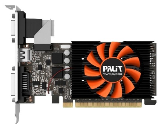 Видеокарта Palit GeForce GT 730 902Mhz PCI-E 2.0 1024Mb 5000Mhz 64 bit DVI HDMI HDCP (фото modal 1)