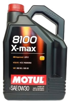 Моторное масло Motul 8100 X-max 0W30 5 л (фото modal 1)