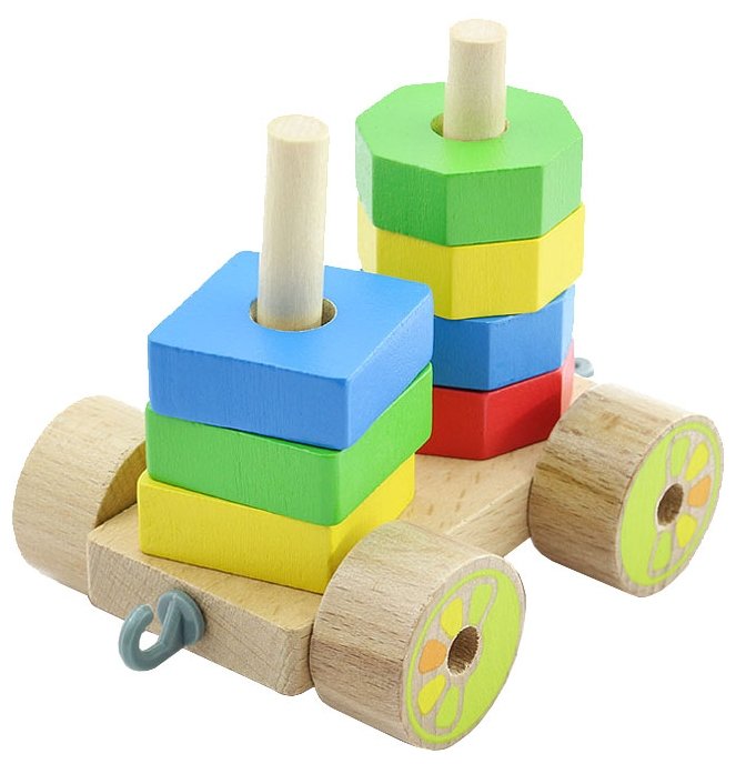 Каталка-игрушка Игрушки из дерева Паровозик (Д163) (фото modal 2)