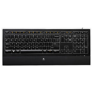 Клавиатура Logitech Illuminated Keyboard Black USB (фото modal nav 1)