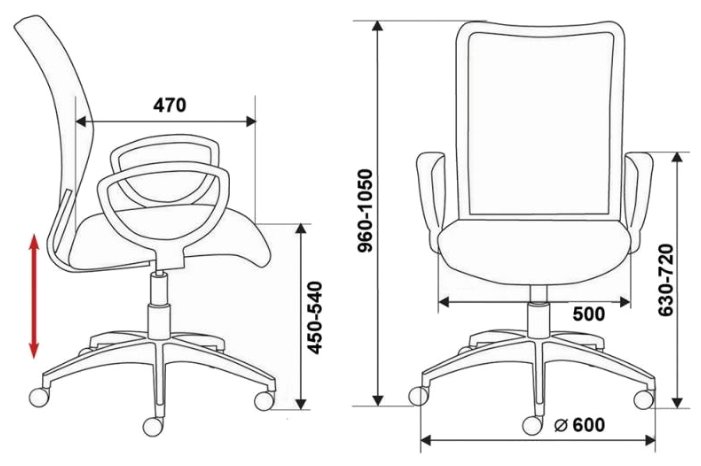 Компьютерное кресло Бюрократ CH-599AXSN (фото modal 9)