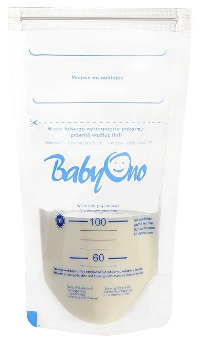 BabyOno Пакеты для хранения грудного молока 100 мл (фото modal 3)
