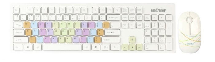 Клавиатура и мышь SmartBuy SBC-218346AG-W White USB (фото modal 2)