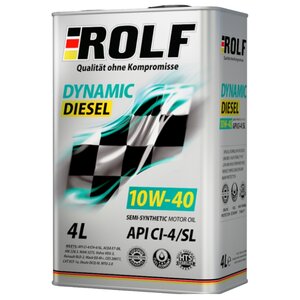 Моторное масло ROLF Dynamic Diesel 10W-40 CI-4/SL 4 л (фото modal nav 1)