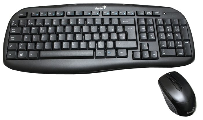 Клавиатура и мышь Genius KB-8000X Black USB (фото modal 1)